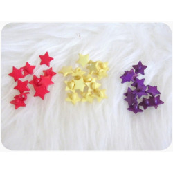 Knöpfe Sterne - Sternchen lila rot gelb