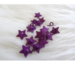 Knöpfe Sterne - Sternchen lila rot gelb