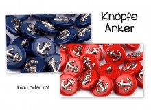 Knopf Anker - bau silber MARITIM