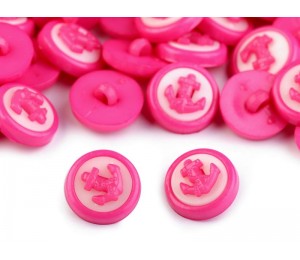 Knopf Anker - lime rosa hellblau rot