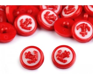 Knopf Anker - lime rosa hellblau rot