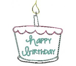 Stickdatei - Happy Birthday Kuchen