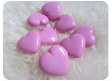 Knöpfe großes HERZ rosa