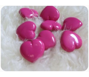 Knöpfe großes HERZ pink