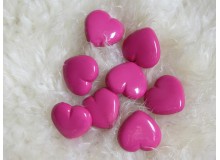 Knöpfe großes HERZ pink