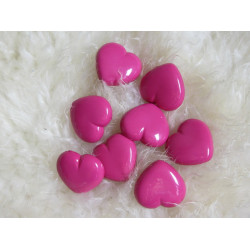 Knöpfe großes HERZ pink