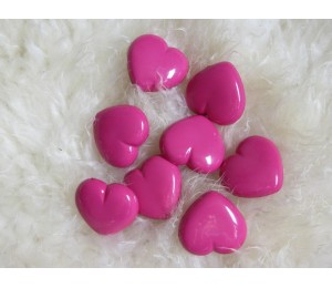 Knöpfe großes HERZ pink