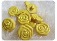 Knöpfe Röschen in gelb