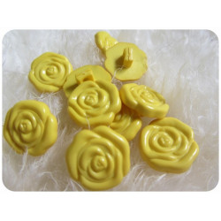 Knöpfe Röschen in gelb