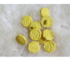 Knöpfe Röschen in gelb