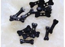 Knöpfe Knochen schwarz