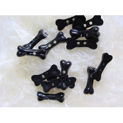 Knöpfe Knochen schwarz