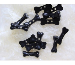 Knöpfe Knochen schwarz