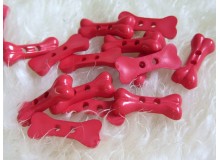 Knöpfe Knochen rot