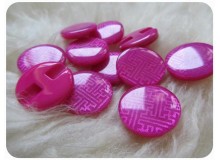 Knöpfe pink glitzer 70's RETRO