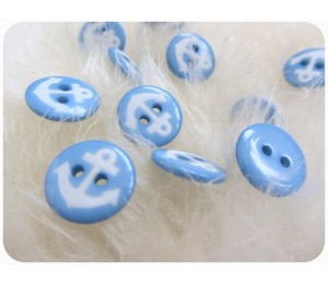 Knöpfe Anker hellblau