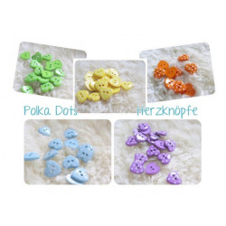 Knöpfe - Herz gepunktete