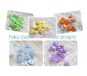 Knöpfe - Herz gepunktete