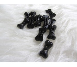 Knöpfe Knochen schwarz