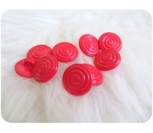 Retro Knöpfe - weiß oder rot