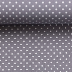 Baumwolle - Pünktchen 2mm grau