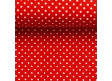 Baumwolle - Pünktchen 2mm rot