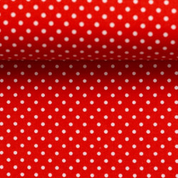 Baumwolle - Pünktchen 2mm rot