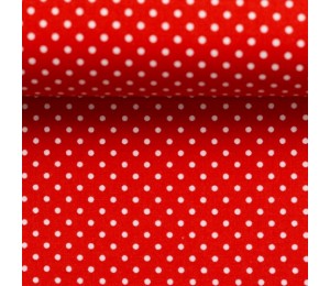 Baumwolle - Pünktchen 2mm rot