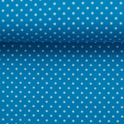 Baumwolle - Pünktchen 2mm dunkeltürkis