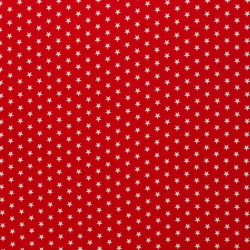 Baumwolle - Sternchen 1cm rot