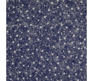 Baumwolle - Comet Sterne dunkelblau silber
