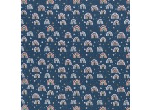 Baumwolle - Kim Regenbogen blau