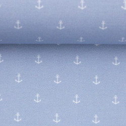 Baumwolle - Anker blass blau