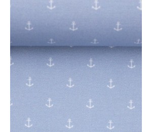 Baumwolle - Anker blass blau