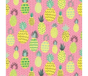 Baumwolle - Patchwork Summerlicious Ananas koralle