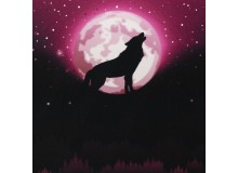 French Terry - Wolf Moon 2.0 Lycklig Design Panel lila