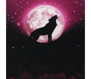 French Terry - Wolf Moon 2.0 Lycklig Design Panel lila