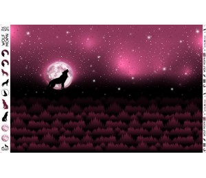 French Terry - Wolf Moon 2.0 Lycklig Design Panel lila