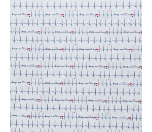 Baumwolle - Keep Smiling weiß