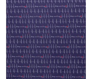 Baumwolle - Keep Smiling blau