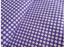 Stoff lila weiß gepunktet