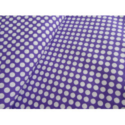 Stoff lila weiß gepunktet