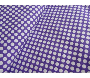 Stoff lila weiß gepunktet