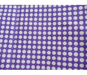 Stoff lila weiß gepunktet