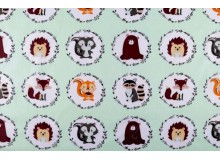 Baumwolle - Waldtiere hellblau