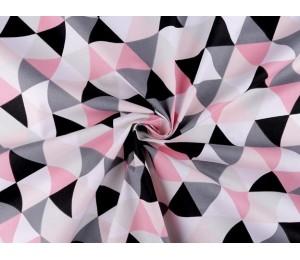 Baumwolle - ZickZack Wellen grau