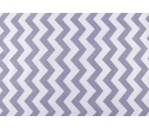 Baumwolle - ZickZack Wellen grau