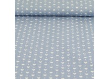 Baumwolle Herzen jeansblau