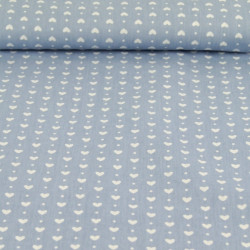 Baumwolle Herzen jeansblau