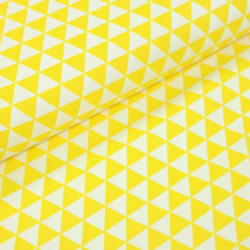 Baumwoll Twill - Triangles gelb